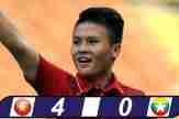 VIDEO: U23 Việt Nam 4-0 U23 Myanmar: Siêu phẩm của Quang Hải