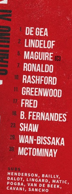 ĐỘI HÌNH RA SÂN trận Man Utd vs Liverpool