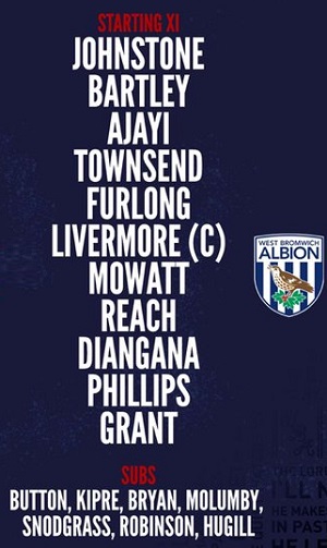 ĐỘI HÌNH RA SÂN trận West Brom vs QPR