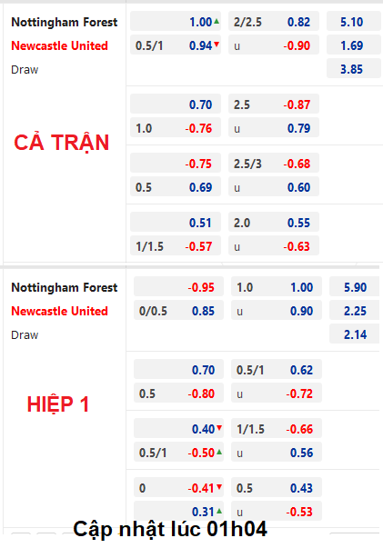 CHỐT KÈO trực tiếp trận Nottingham vs Newcastle, 03h00 ngày 18/03: Ngoại hạng Anh