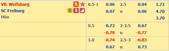 Soi kèo bóng đá Wolfsburg vs Freiburg
