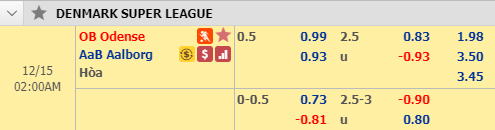 Soi kèo bóng đá Odense vs Aalborg, 01h00 ngày 15/12: VĐQG Đan Mạch