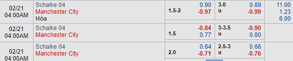 Nhận định bóng đá Schalke vs Man City, 03h00 ngày 21/02: UEFA Champions League