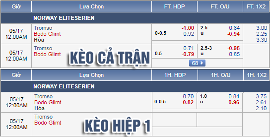 Nhận định bóng đá Tromso vs Bodo Glimt, 23h00 ngày 16/5: VĐQG Na Uy