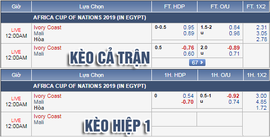 Nhận định bóng đá Mali vs Bờ Biển Ngà, 23h00 ngày 08/7: CAN Cup 2019