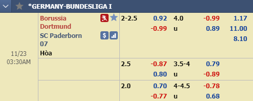 Nhận định bóng đá Dortmund vs Paderborn, 02h30 ngày 23/11: VĐQG Đức