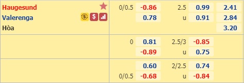 Nhận định soi kèo Haugesund vs Valerenga