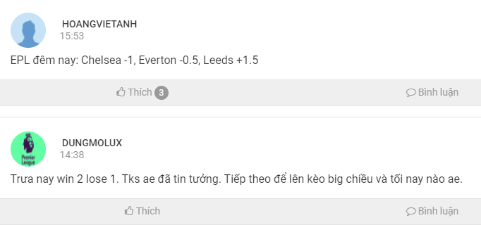 AEGOALer chốt kèo hôm nay, 3/10: HOANGVIETANH chốt sớm 3 trận Premier League