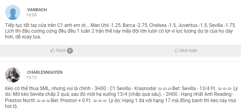 AEGOALer chốt kèo hôm nay, 4/11: CHARLESNGUYEN chốt 2 kèo dị, VANBACH theo 5 kèo trên Cúp C1