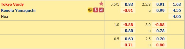 Nhận định bóng đá Tokyo Verdy vs Renofa