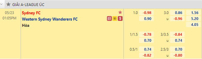 Nhận định bóng đá Sydney FC vs Western Sydney, 13h05 ngày 23/5: VĐQG Australia