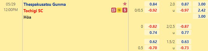 Nhận định bóng đá Thespakusatsu Gunma vs Tochigi, 12h00 ngày 29/5: Hạng 2 Nhật Bản
