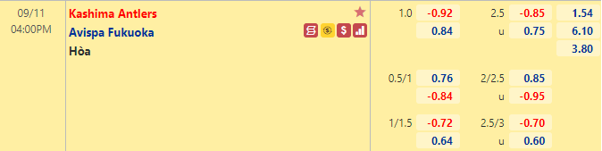 Nhận định bóng đá Kashima Antlers vs Avispa Fukuoka, 16h00 ngày 11/9: VĐQG Nhật Bản