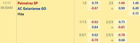 Nhận định bóng đá Palmeiras vs Atletico GO, 06h30 ngày 11/11: VĐQG Brazil