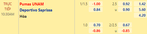 Nhận định bóng đá Pumas UNAM vs Deportivo Saprissa, 10h30 ngày 24/02: Concacaf Champions League