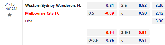 Nhận định bóng đá Western Sydney vs Melbourne City, 11h00 ngày 15/01: VĐQG Australia