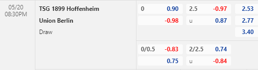 Nhận định bóng đá Hoffenheim vs Union Berlin, 20h30 ngày 20/05: VĐQG Đức