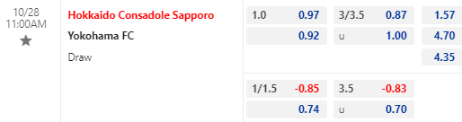 Nhận định bóng đá Consadole Sapporo vs Yokohama FC, 11h00 ngày 28/10: VĐQG Nhật Bản