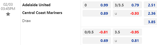 Nhận định bóng đá Adelaide United vs Central Coast, 15h45 ngày 3/2: VĐQG Australia