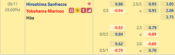 Nhận định bóng đá Sanfrecce Hiroshima vs Yokohama Marinos, 17h00 ngày 11/9: VĐQG Nhật Bản