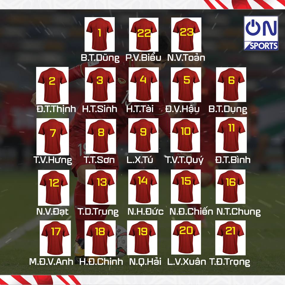 số áo u23 việt nam